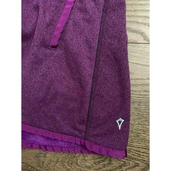Ivivva Girls Big Business Wrap Jacket Purple Fleece Sweater Lululemon Sz 14 - Picture 5 of 9